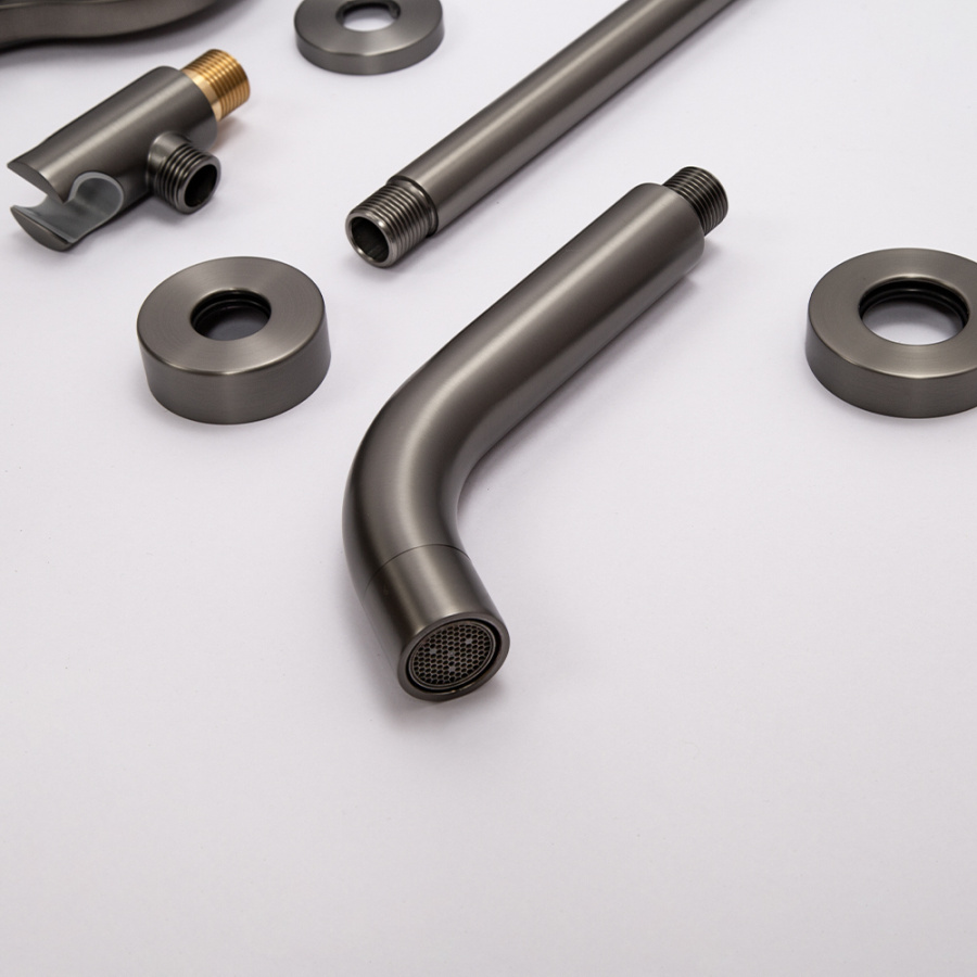 Душевой комплект AVS Slimmer 4в1 оружейная сталь Душевой комплект AVS Slimmer 4в1 оружейная сталь