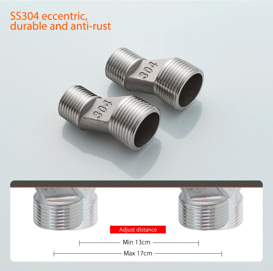 Смеситель универсальный Accoona Н206 A71206 сталь Смеситель универсальный Accoona Н206 A71206 сталь