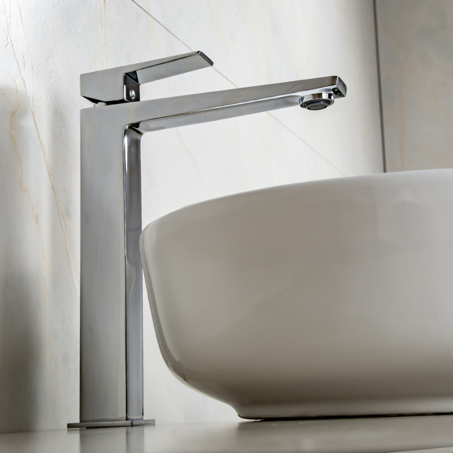 Смеситель для раковины AVS New Cube высокий, хром