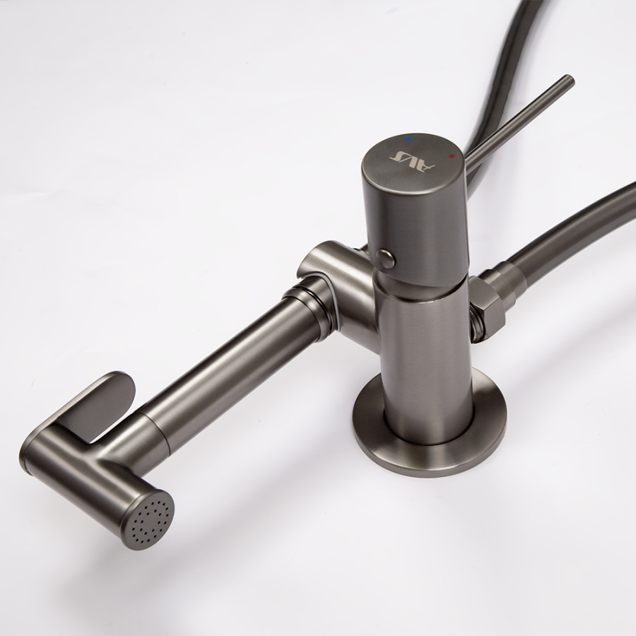 Гигиенический душ со смесителем AVS Slimmer оружейная сталь Гигиенический душ со смесителем AVS Slimmer оружейная сталь