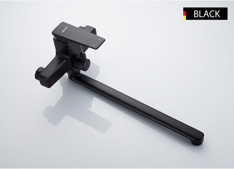 Смеситель универсальный Accoona H124F A71124F черный матовый Смеситель универсальный Accoona H124F A71124F черный матовый