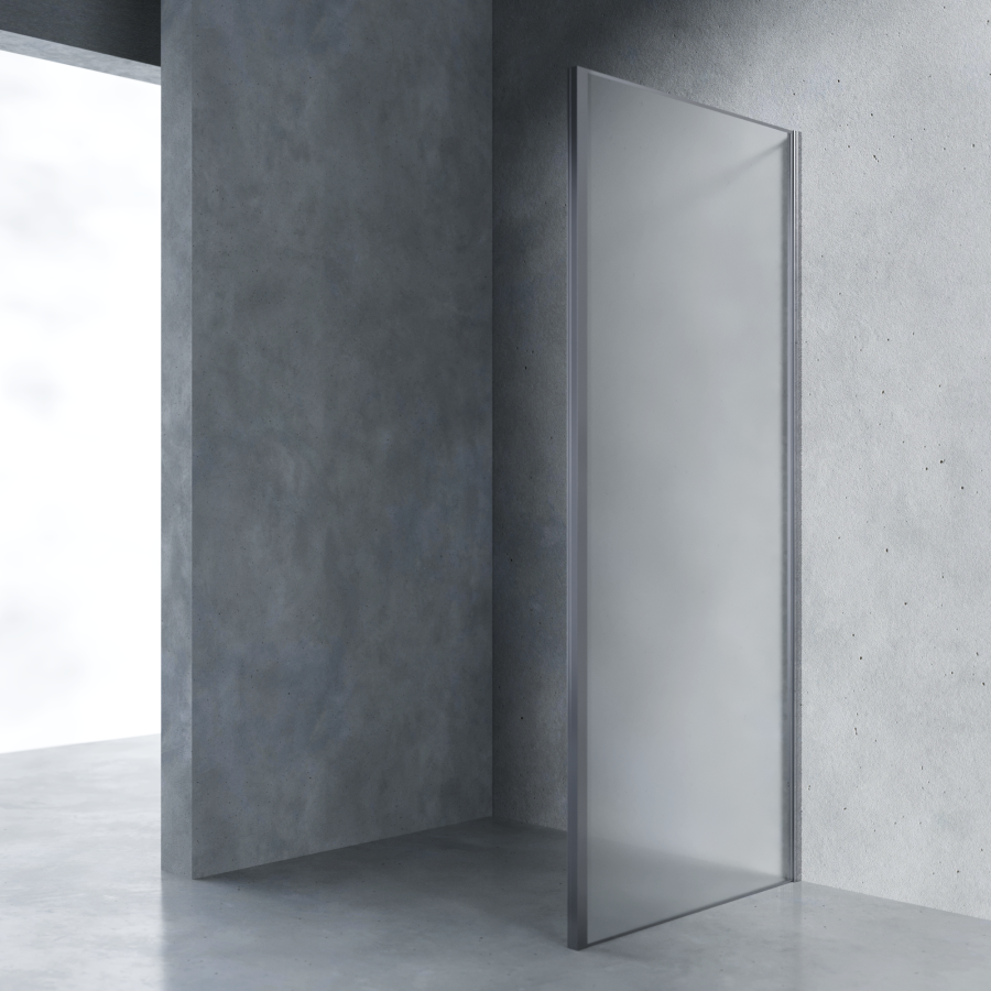 Боковая стенка AVS Вектор 90 см профиль оружейная сталь, стекло матовое Боковая стенка AVS Вектор 90 см профиль оружейная сталь, стекло матовое