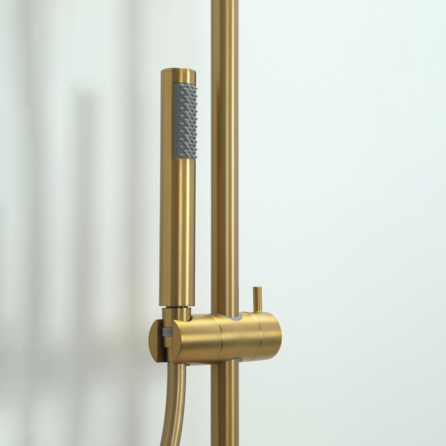 Душевая стойка AVS Slimmer брашированное золото