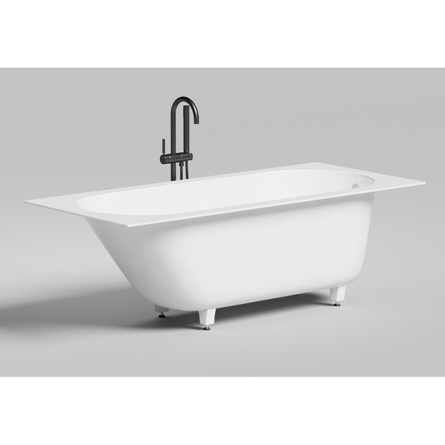 Ванна из искусственного камня Salini Ornella S-Sense 170x75 белая матовая с ножками Ванна из искусственного камня Salini Ornella S-Sense 170x75 белая матовая с ножками