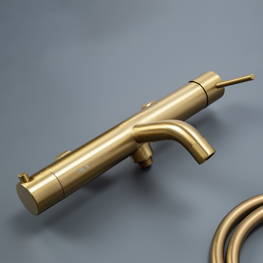 Смеситель для ванны с душем AVS Slimmer брашированное золото Смеситель для ванны с душем AVS Slimmer брашированное золото