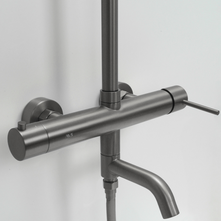 Душевая стойка AVS Slimmer оружейная сталь