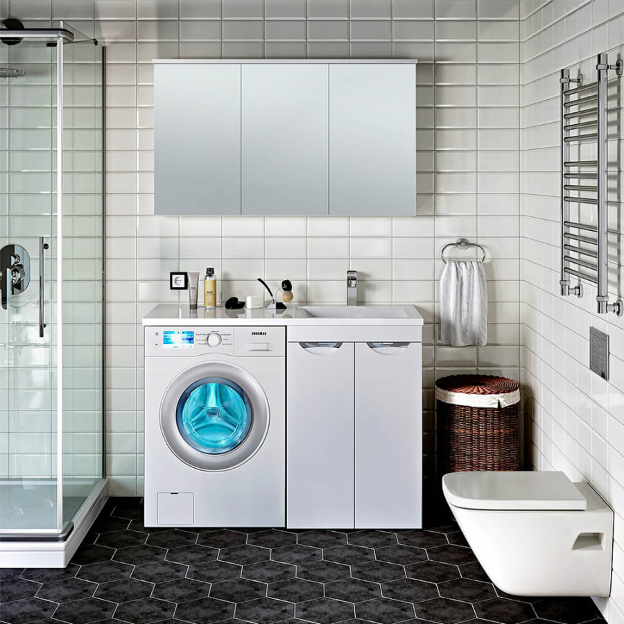 Тумба с раковиной Runo Лира УТ000003443+00-00001025 120 правая