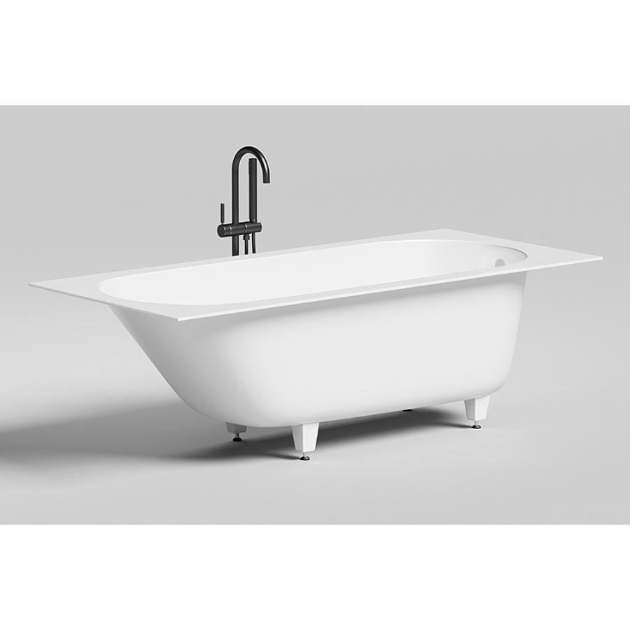 Ванна из искусственного камня Salini Ornella S-Sense 180x80 белая матовая с ножками Ванна из искусственного камня Salini Ornella S-Sense 180x80 белая матовая с ножками