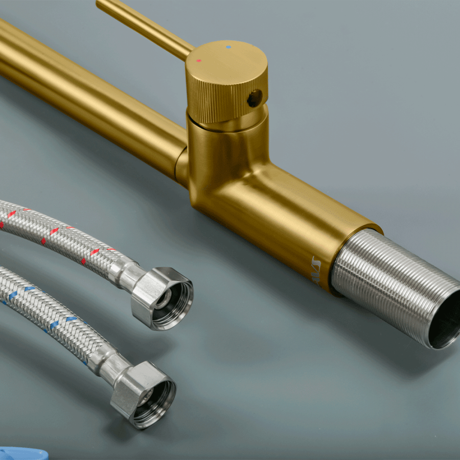 Смеситель для кухни AVS Pulse брашированное золото