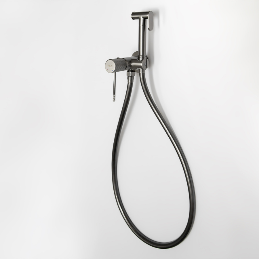 Гигиенический душ со смесителем AVS Seeme оружейная сталь Гигиенический душ со смесителем AVS Seeme оружейная сталь