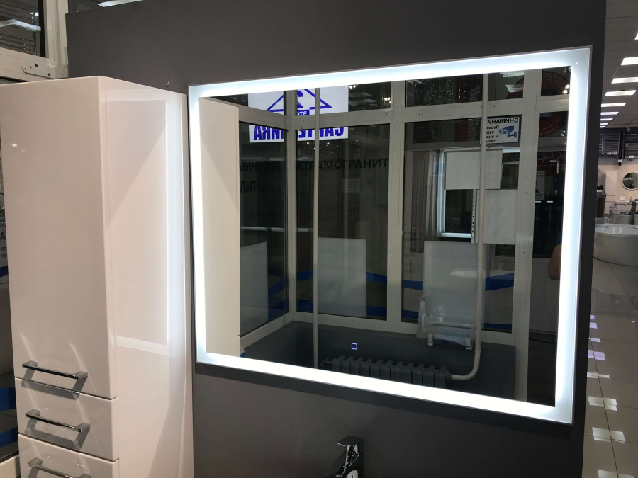 Зеркало с подсветкой AVS Селигер 100х80 см