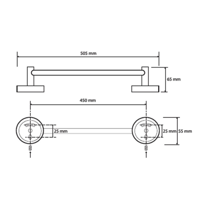 Полотенцедержатель 505 мм Omega Bemeta 104104022 Полотенцедержатель 505 мм Omega Bemeta 104104022