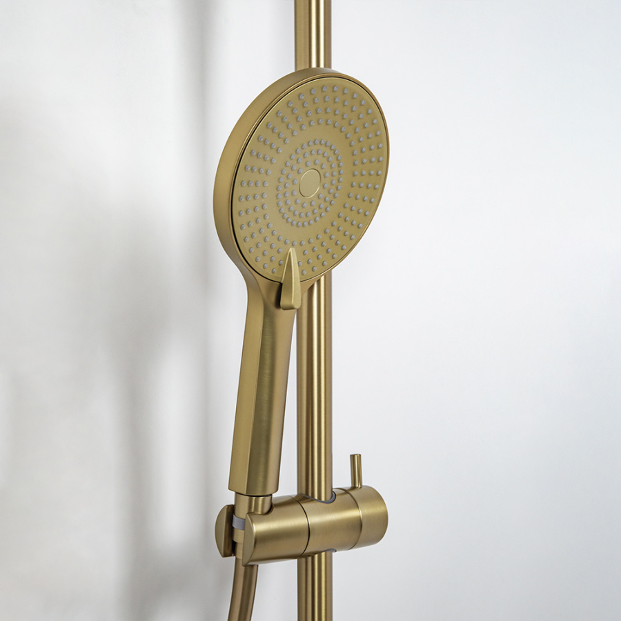 Душевая стойка AVS Pulse брашированное золото