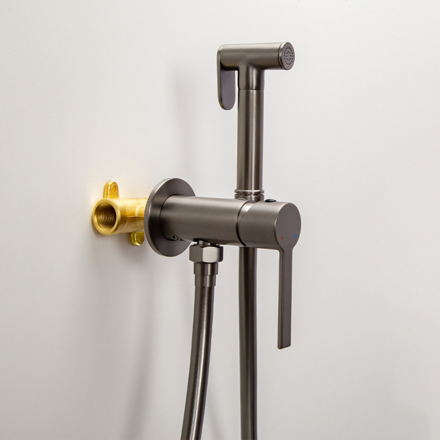 Гигиенический душ со смесителем AVS Elegant оружейная сталь Гигиенический душ со смесителем AVS Elegant оружейная сталь