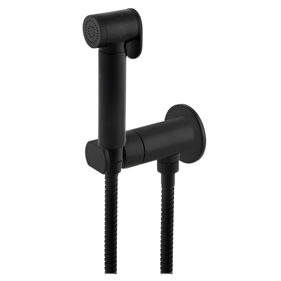 Гигиенический душ со смесителем Remer Minimal N64WNO черный матовый