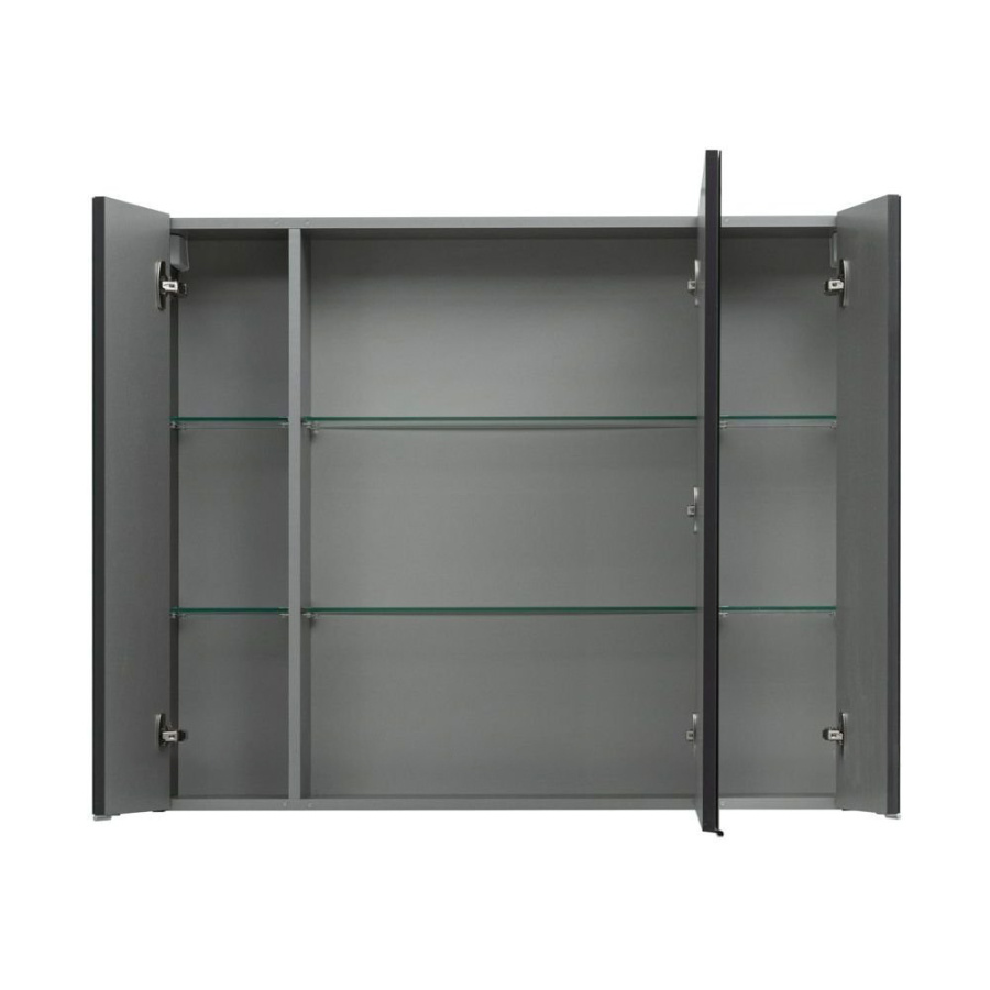 Тумба 1000 2ящ + Раковина Flat + З/Ш Антрацит АЛВИТА AQUANET