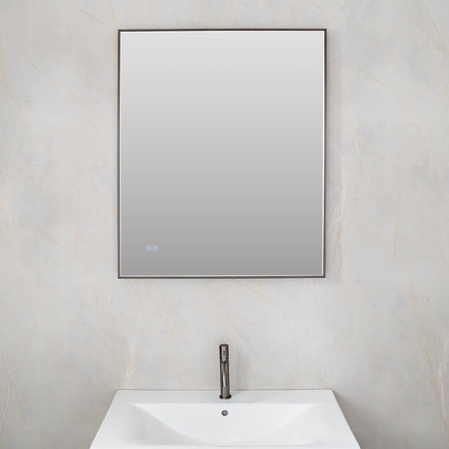 Зеркало с подсветкой AVS ZH 75x90 см, антипар, оружейная сталь Зеркало с подсветкой AVS ZH 75x90 см, антипар, оружейная сталь