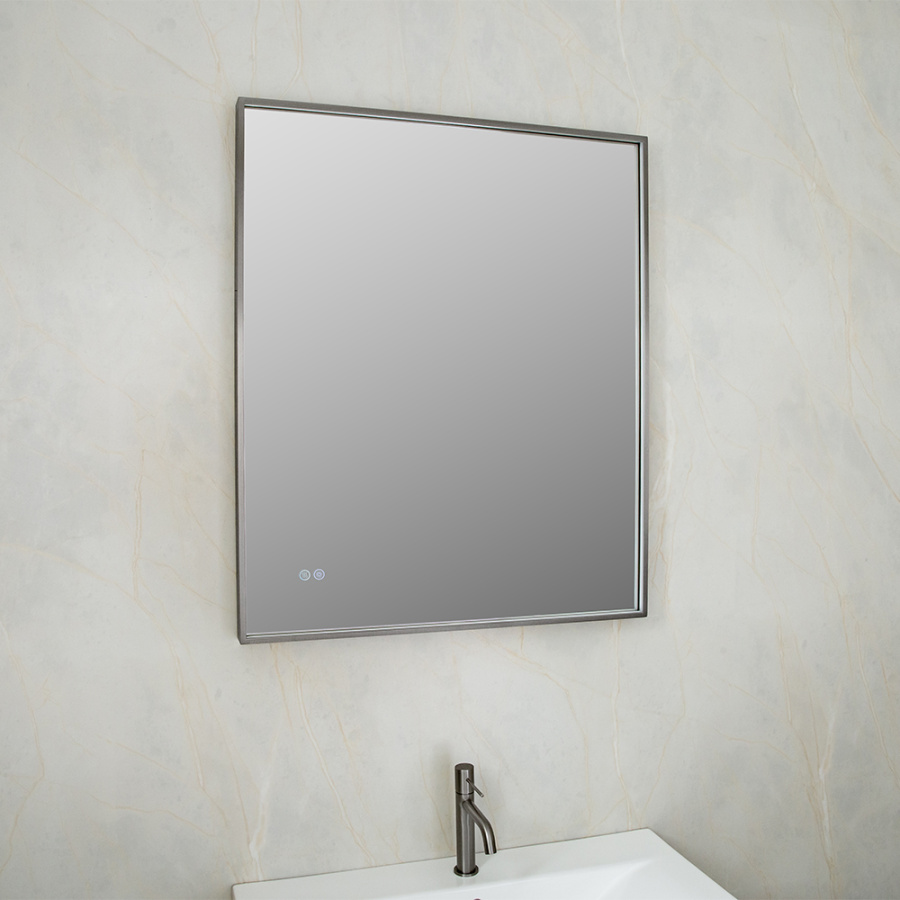 Зеркало с подсветкой AVS ZH 75x90 см, антипар, оружейная сталь Зеркало с подсветкой AVS ZH 75x90 см, антипар, оружейная сталь