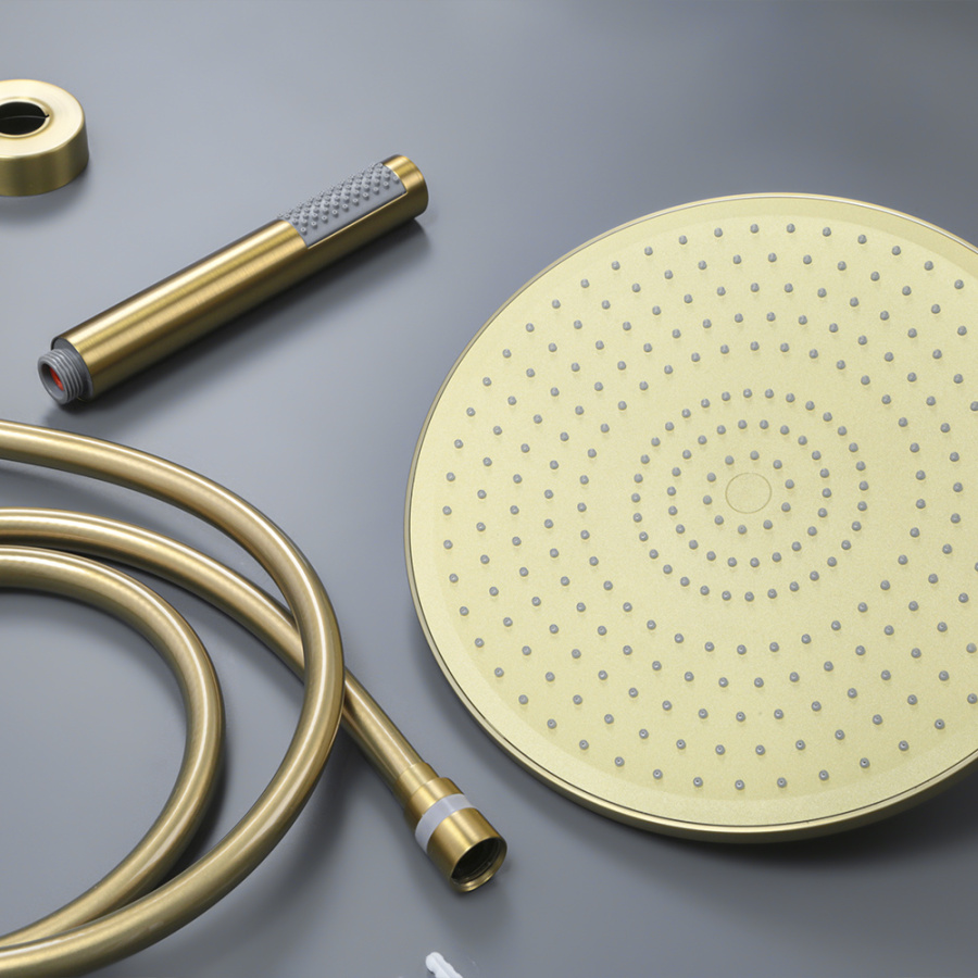 Душевая стойка AVS Slimmer брашированное золото