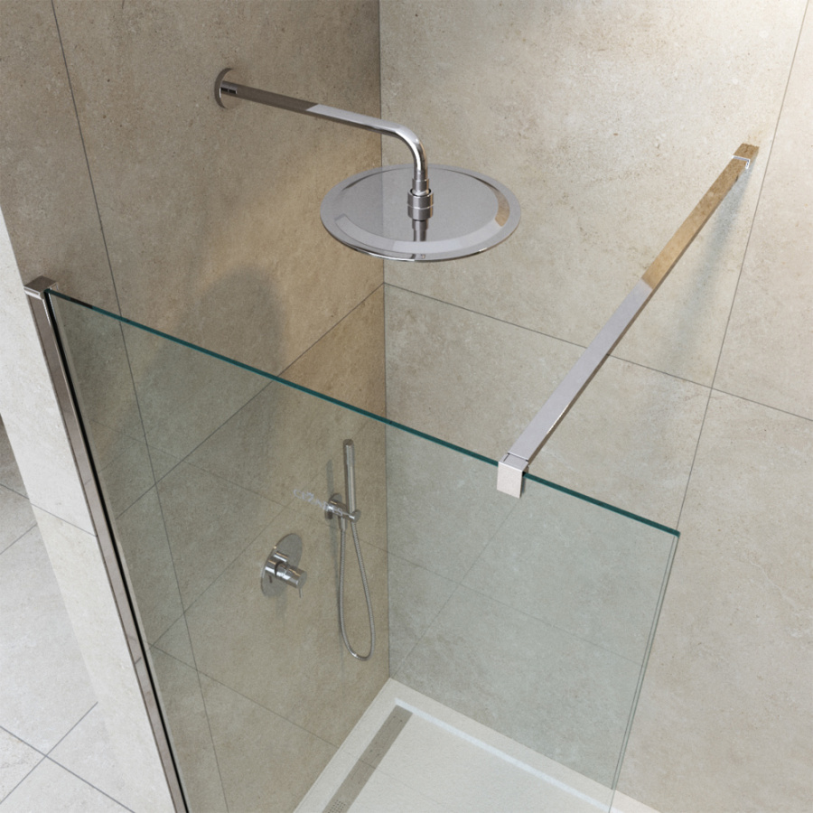 Кронштейн для Walk-In проф хром 120 см CEZARES