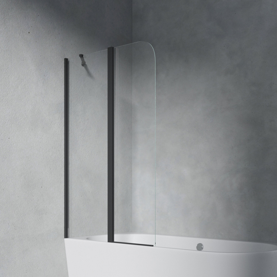 Шторка на ванну AVS Асти Дуо 100 левая профиль черный матовый, стекло прозрачное Шторка на ванну AVS Асти Дуо 100 левая профиль черный матовый, стекло прозрачное