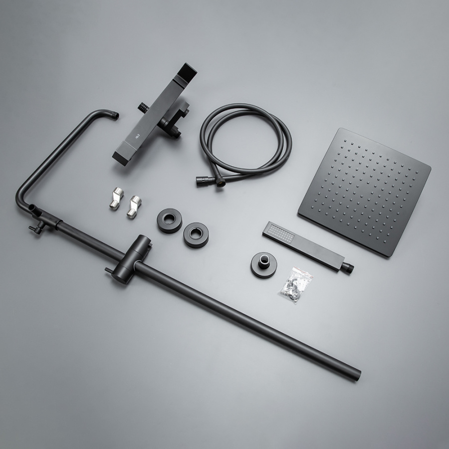 Душевая стойка AVS Cube 811-222-MB черный матовый Душевая стойка AVS Cube 811-222-MB черный матовый