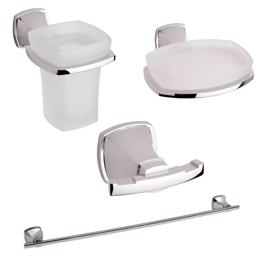 Набор AVS Neo Classic 4в1, хром, с полотенцедержателем 90 см