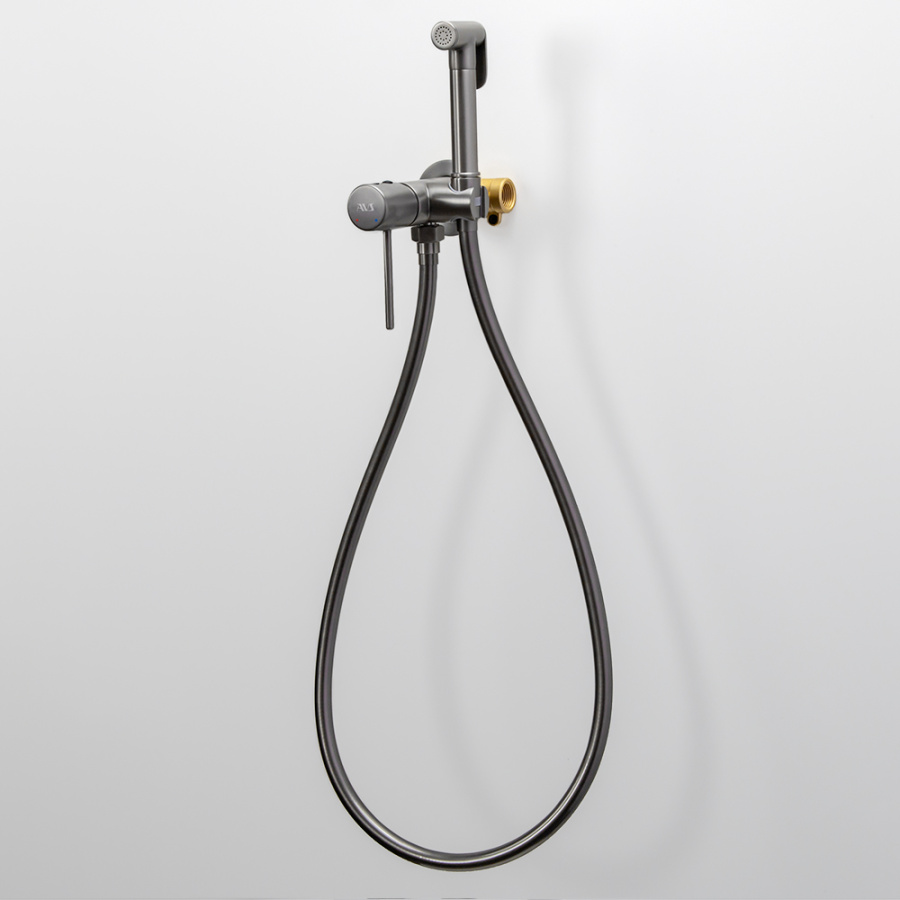 Гигиенический душ со смесителем AVS Slimmer оружейная сталь Гигиенический душ со смесителем AVS Slimmer оружейная сталь