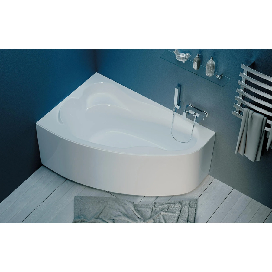 Акриловая ванна Marka One Lil 140x90 L белая, без каркаса