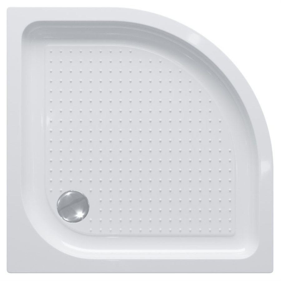 Поддон для душа BelBagno Tray 80x80 белый, четверть круга, акрил, с сифоном