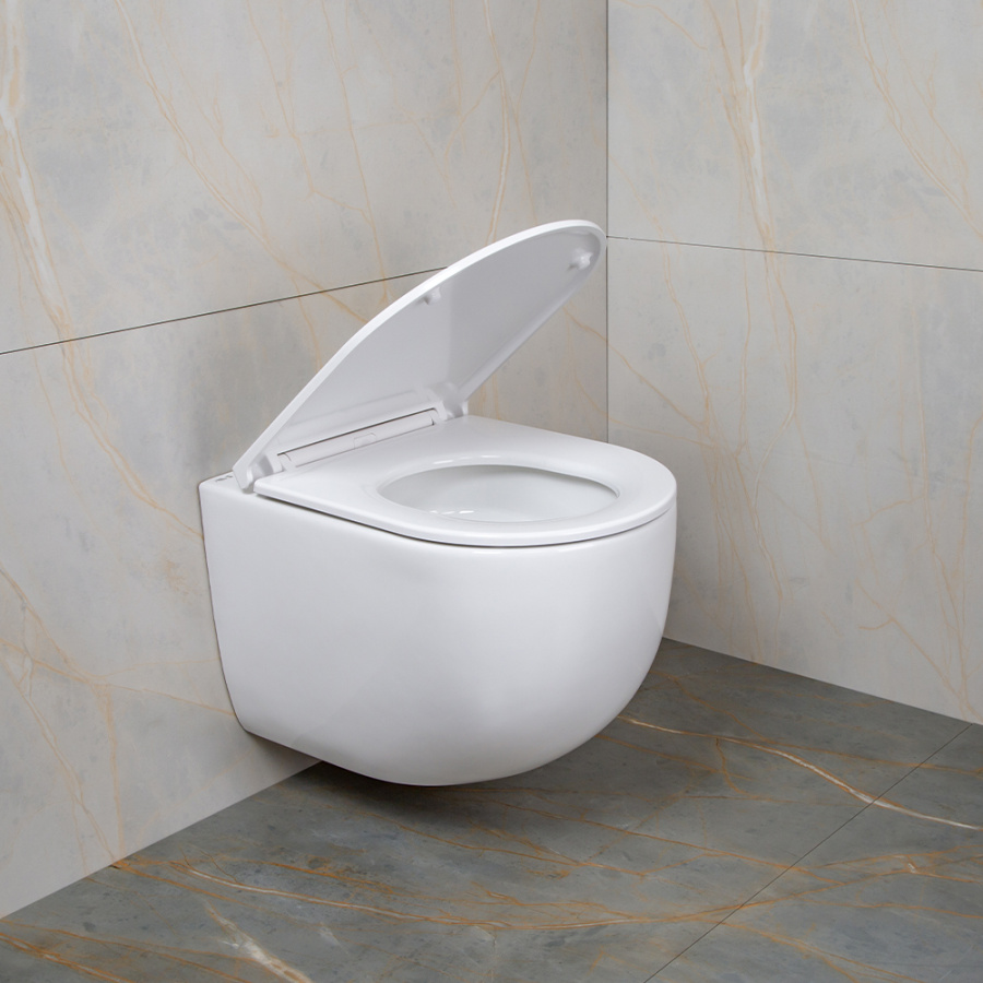 Унитаз подвесной AVS Спутник безободковый, белый Унитаз подвесной AVS Спутник безободковый, белый