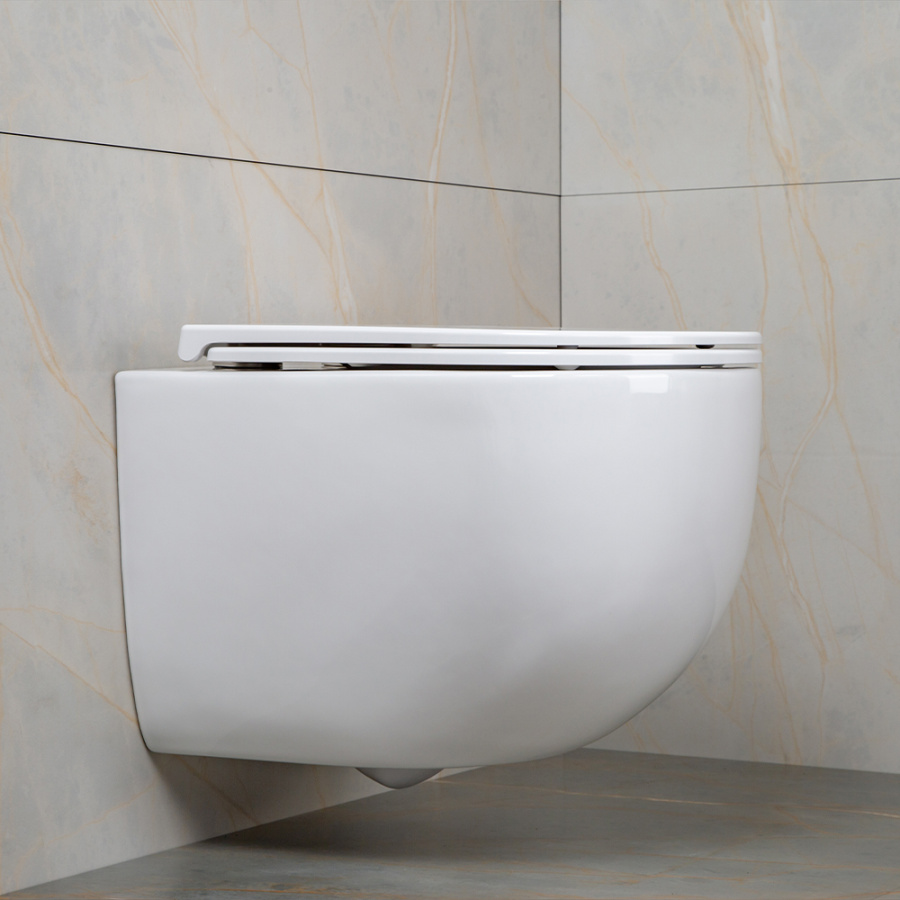 Унитаз подвесной AVS Спутник безободковый, белый Унитаз подвесной AVS Спутник безободковый, белый