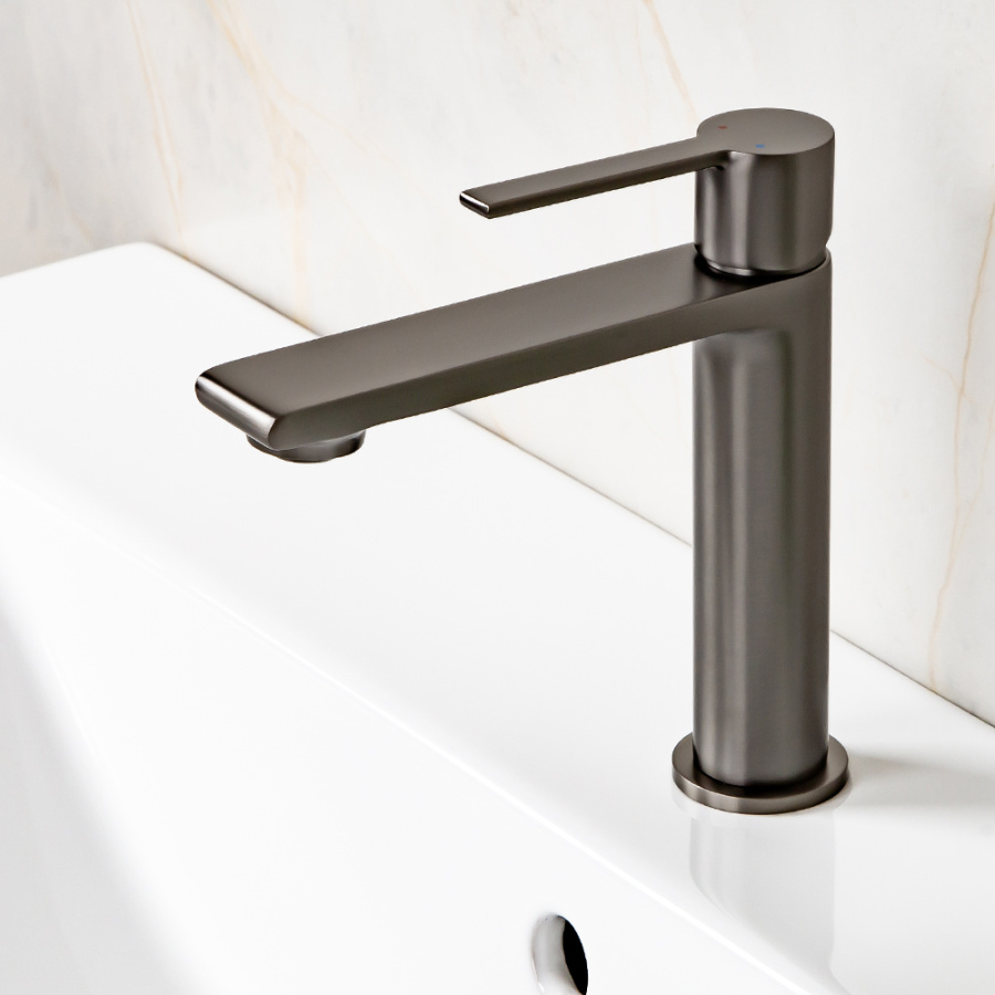 Смеситель для раковины AVS Elegant оружейная сталь Смеситель для раковины AVS Elegant оружейная сталь