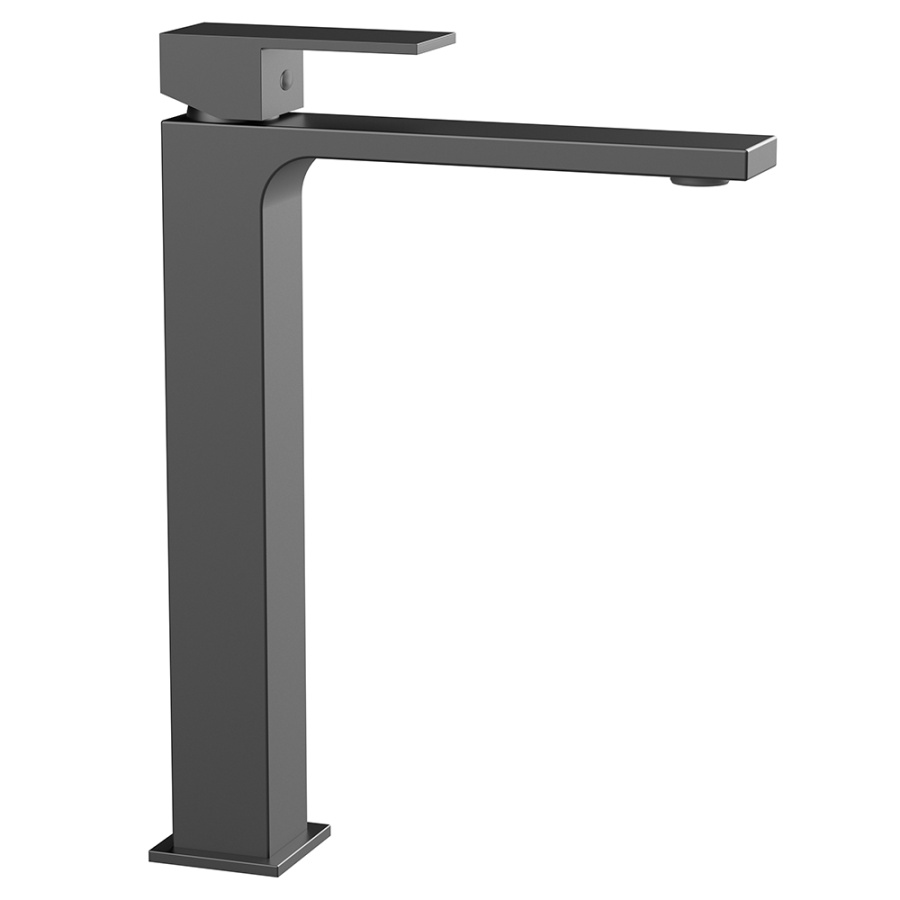 Смеситель для раковины AVS Cube высокий, оружейная сталь