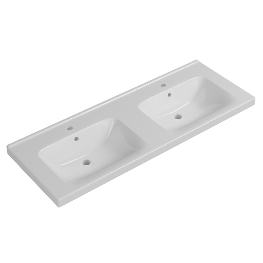 Тумба 1250 4ящ + Раковина Гармония Белый мат Lande DIBORG