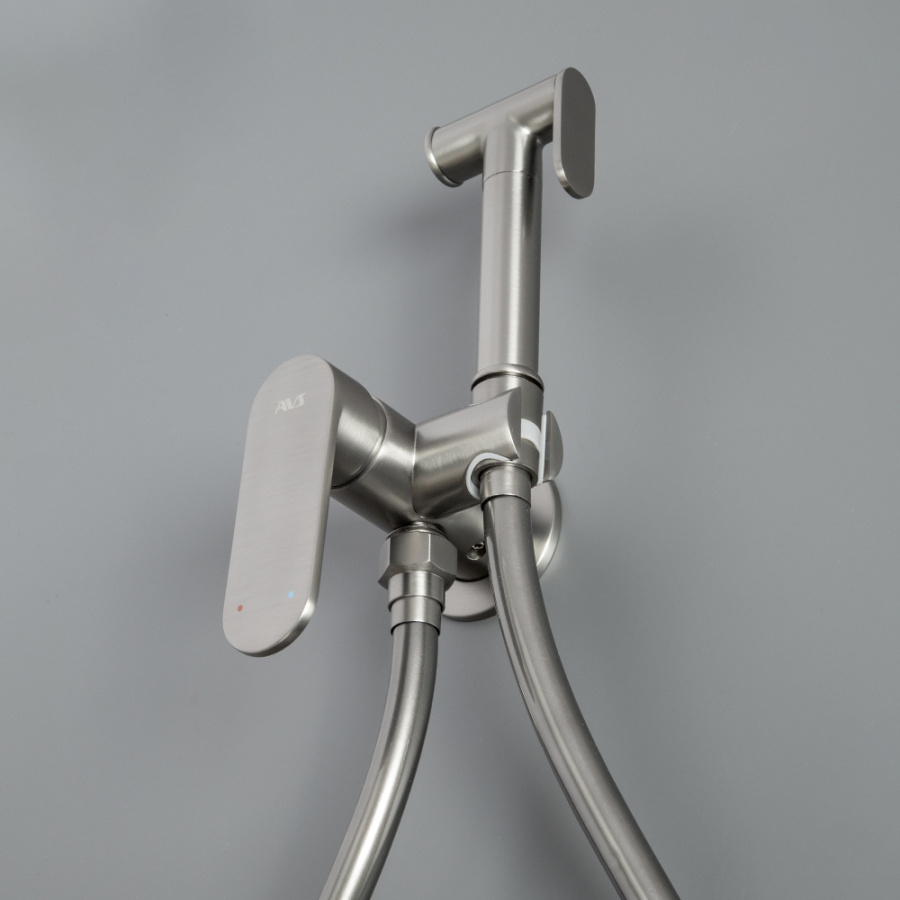 Гигиенический душ со смесителем AVS Beauty оружейная сталь
