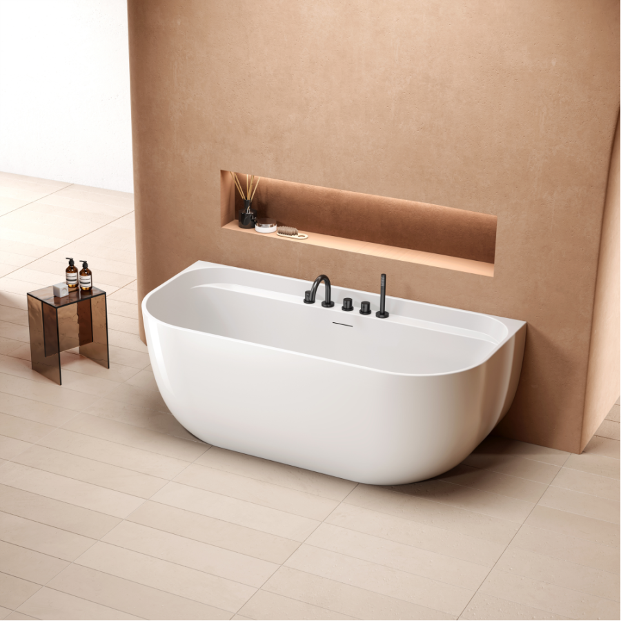 Акриловая ванна AVS Артемида 170x80 белая с сливом-переливом и донным клапаном