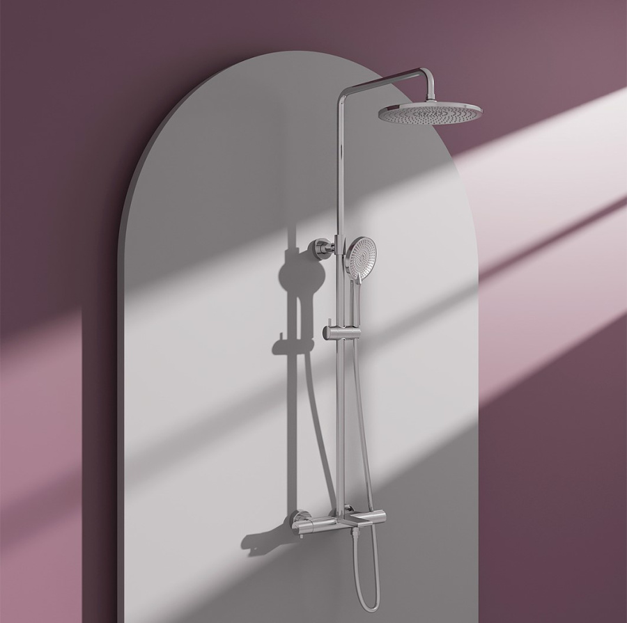 Душевая стойка с изливом AVS Elegant хром