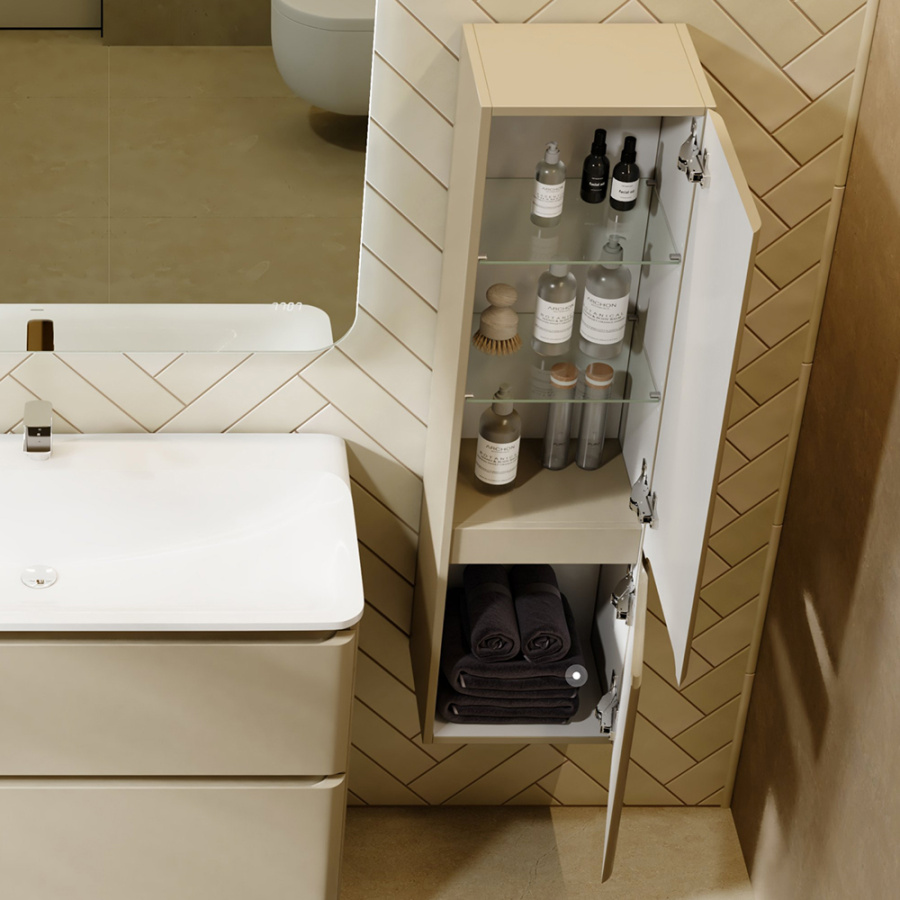 Пенал 1200 подвес ПВХ св-коричневый Welto RAVAL