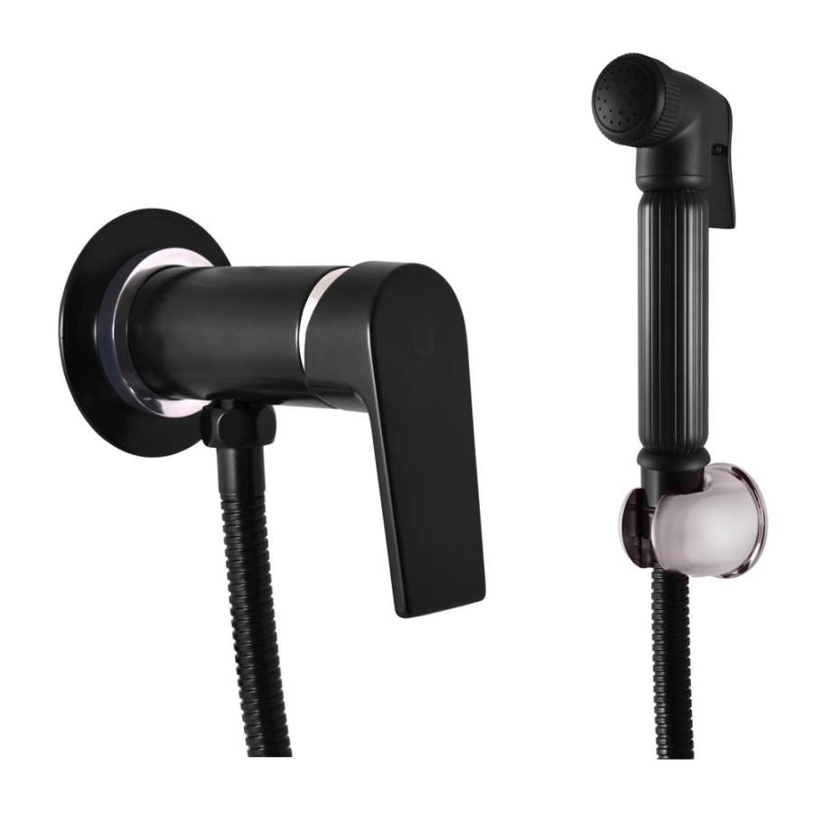 Гигиенический душ со смесителем Rav Slezak Colorado CO147/1CMATC черный матовый