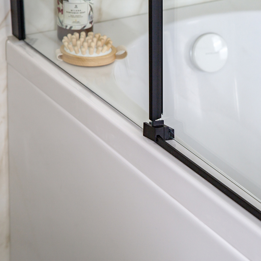 Шторка на ванну AVS Перла 100 L профиль черный матовый, стекло прозрачное Шторка на ванну AVS Перла 100 L профиль черный матовый, стекло прозрачное