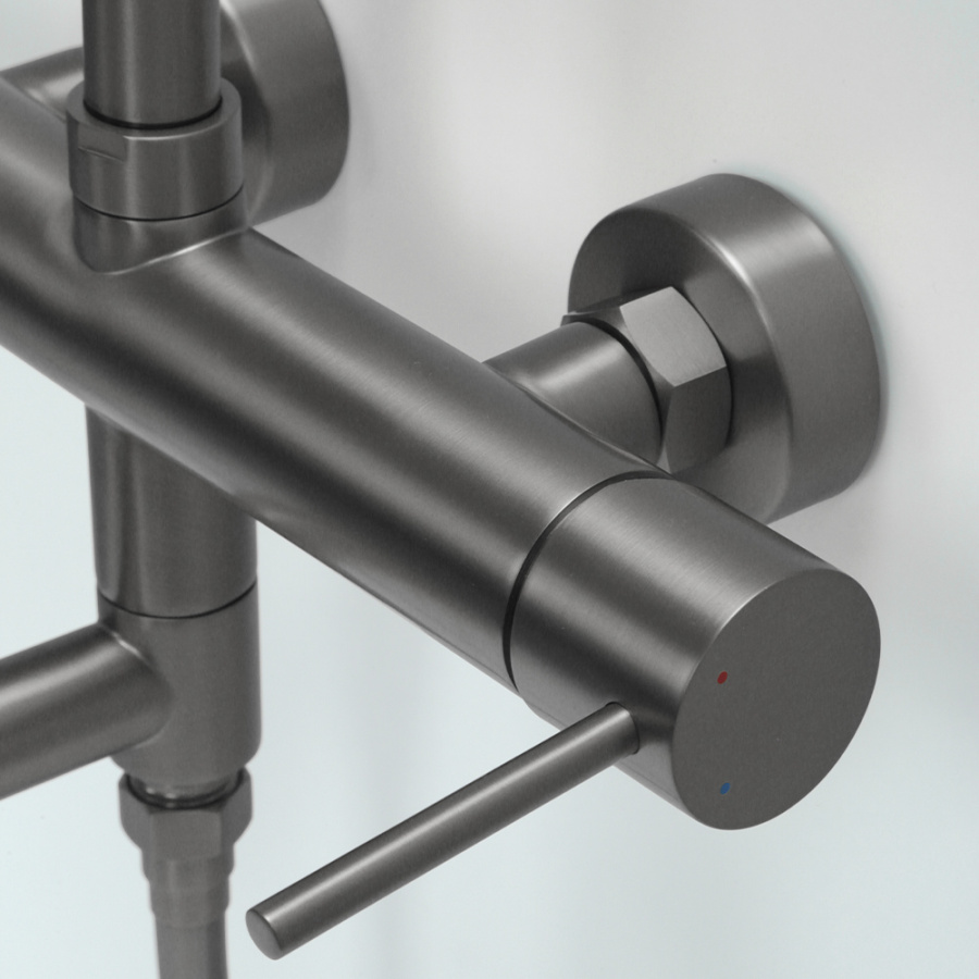 Душевая стойка AVS Slimmer оружейная сталь