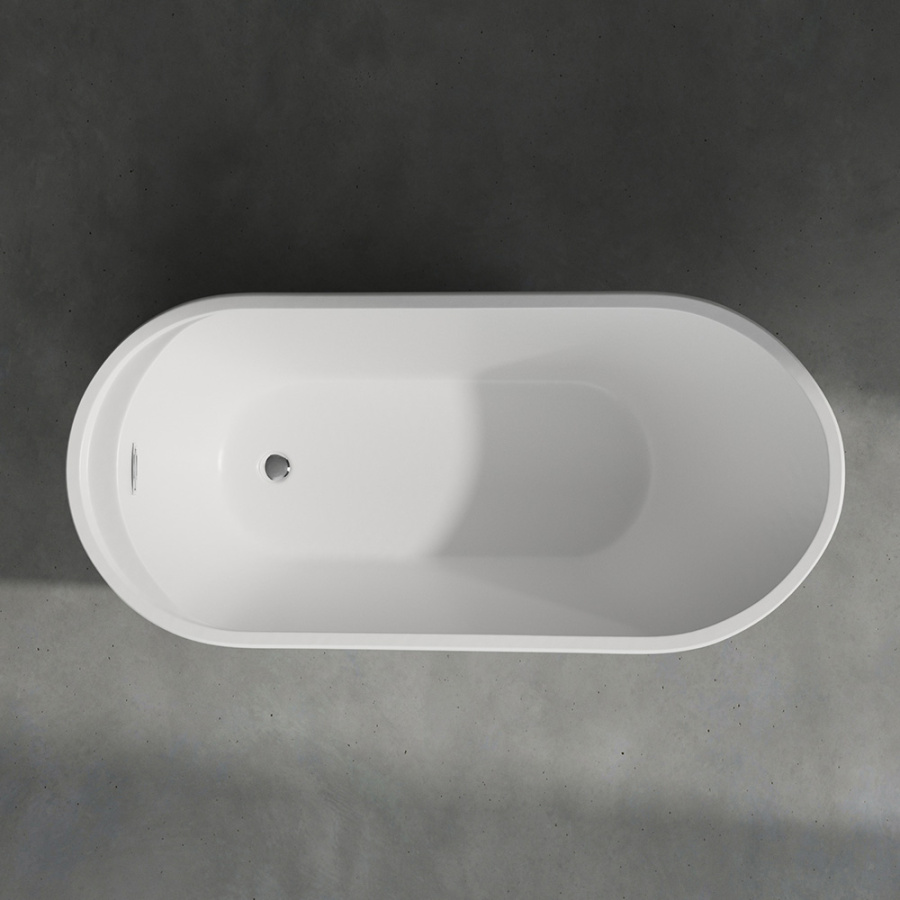 Акриловая ванна AVS Ламия 170х80 белая, с донным клапаном