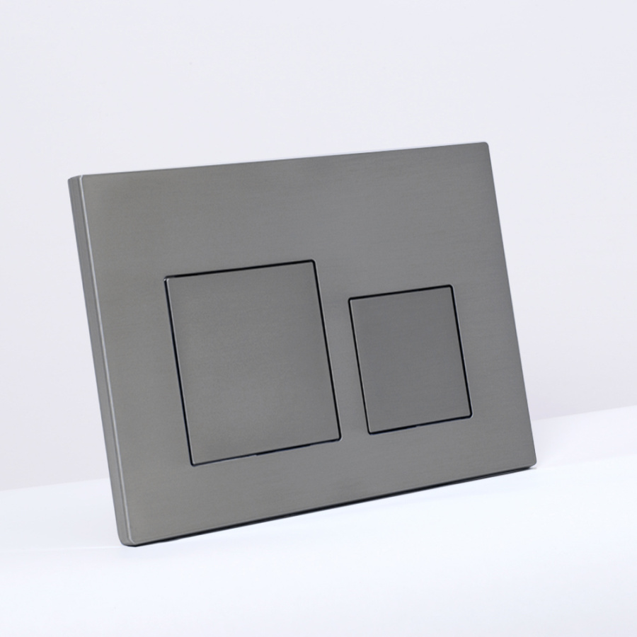 Комплект AVS 3в1: Инсталляция для унитаза 809-0006-7732C + Унитаз подвесной 801-0045-P-T2-GW + Клавиша смыва 809-0013-GM оружейная сталь, квадратные кнопки