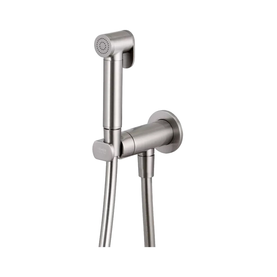 Гигиенический душ со смесителем Remer Minimal N64WNP брашированный никель Гигиенический душ со смесителем Remer Minimal N64WNP брашированный никель