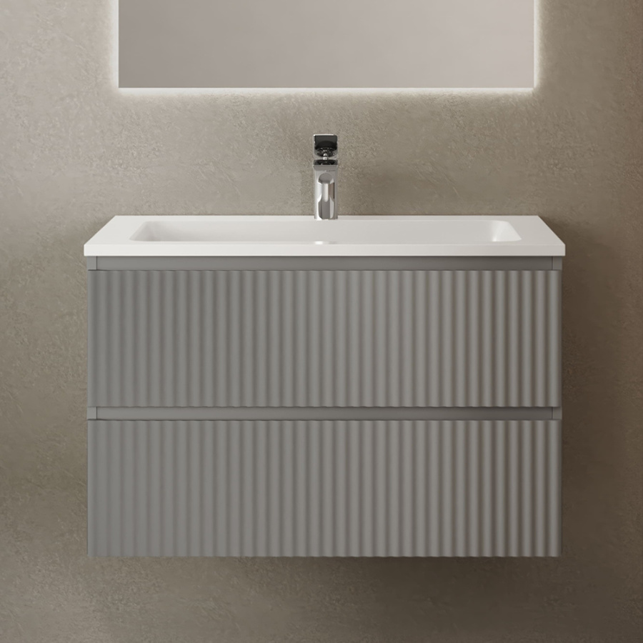 Тумба с раковиной RAVAL Coste 80 светло-серая Тумба с раковиной RAVAL Coste 80 светло-серая