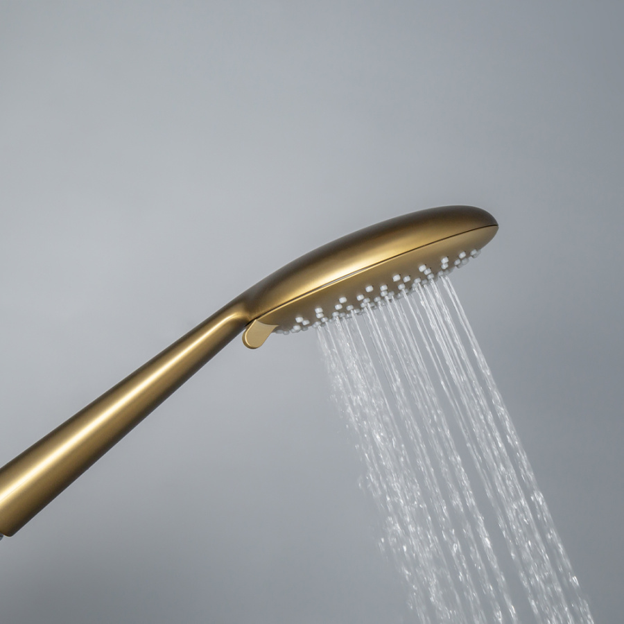 Душевой комплект AVS Termo 4в1 круглый, брашированное золото Душевой комплект AVS Termo 4в1 круглый, брашированное золото