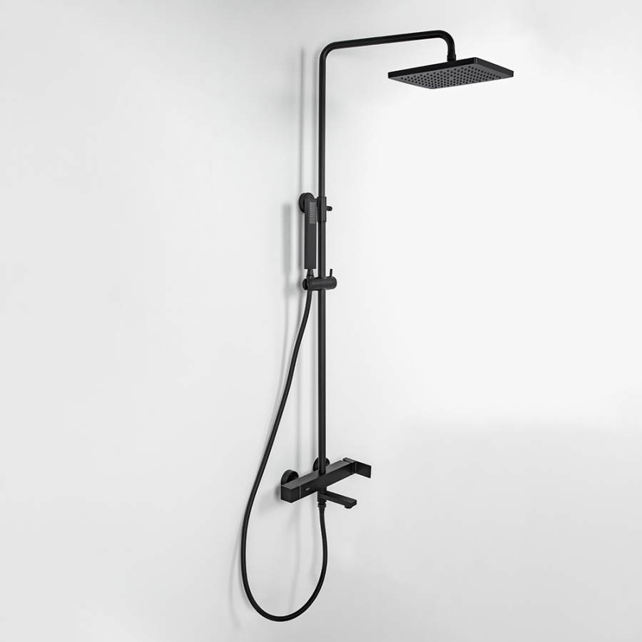 Душевая стойка AVS Cube 811-222-MB черный матовый Душевая стойка AVS Cube 811-222-MB черный матовый