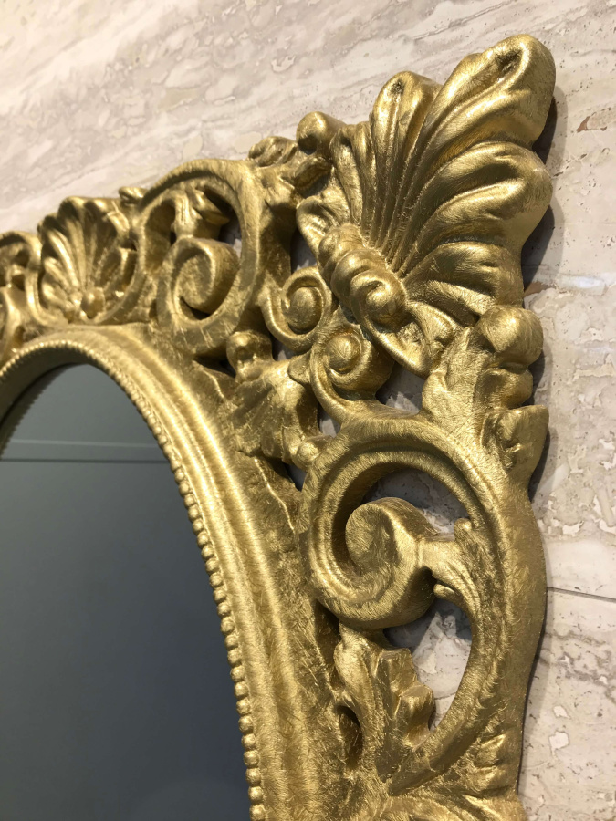 Зеркало 950х725 в раме золото Прагматика M-753-02