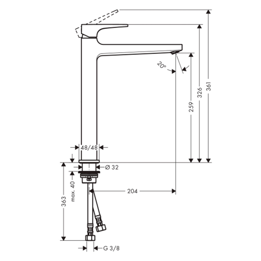 Смеситель для раковины Hansgrohe 32512140